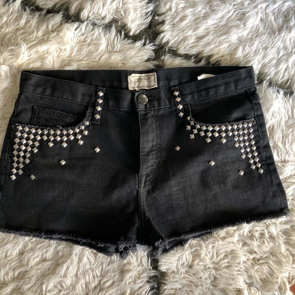 Current/Elliott Studded Biker Shorts